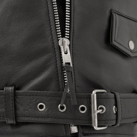 Superstar Men's Motorcycle Leather Jacket - Picture 4 of 5